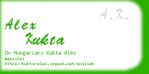 alex kukta business card